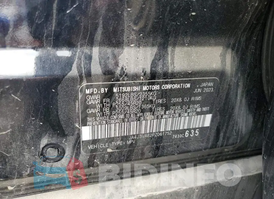 JA4J3VA82PZ061752 Photo# 13