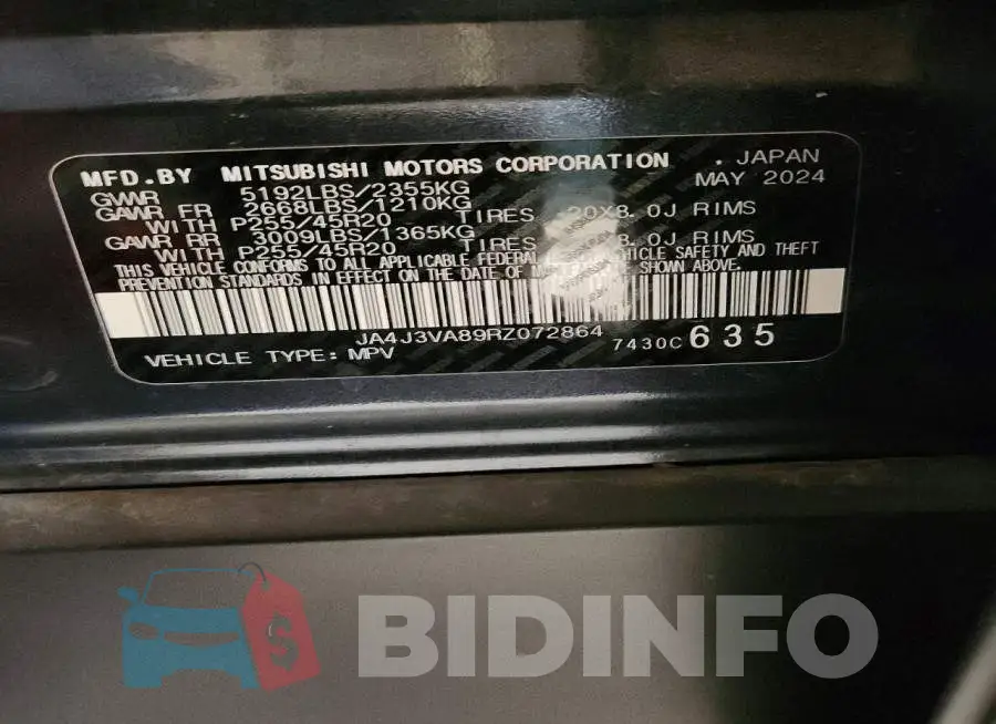 JA4J3VA89RZ072864 Photo# 13