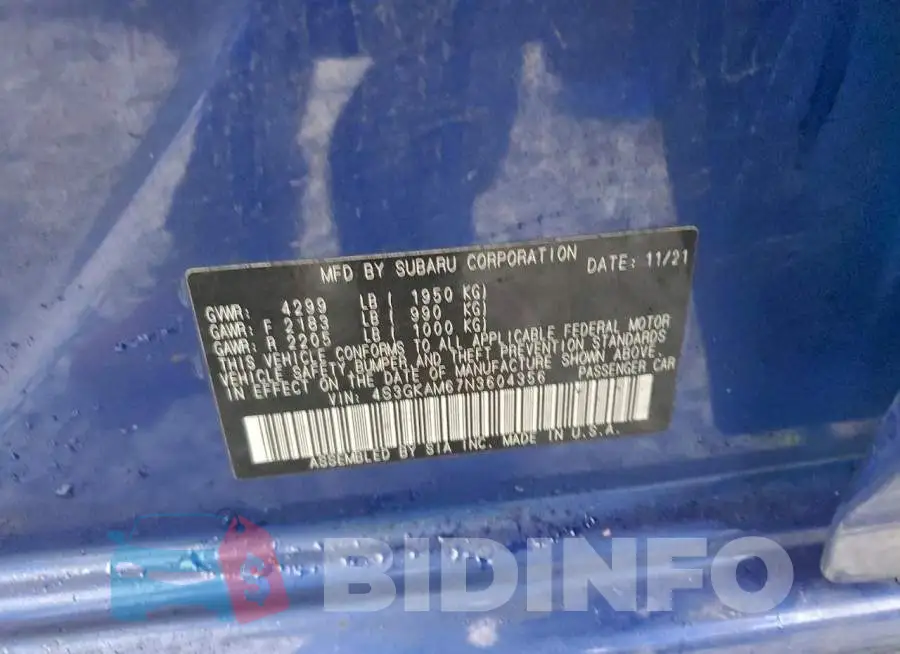 4S3GKAM67N3604356 Photo# 13