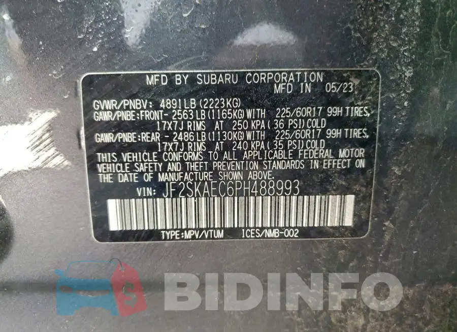 JF2SKAEC6PH488993 Photo# 13