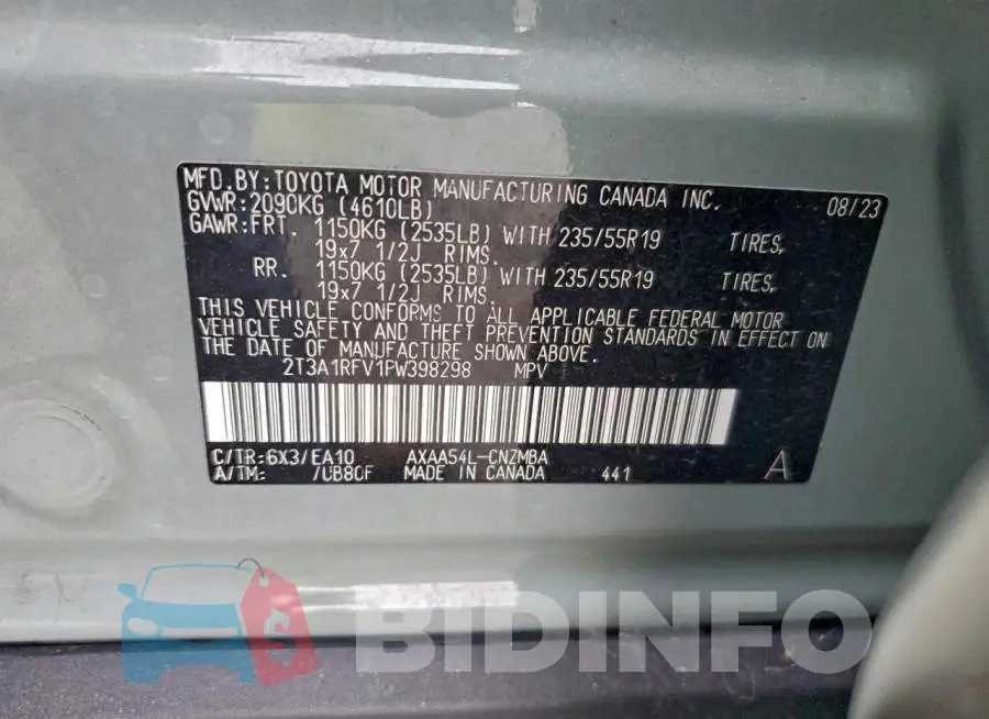 2T3A1RFV1PW398298 Photo# 12