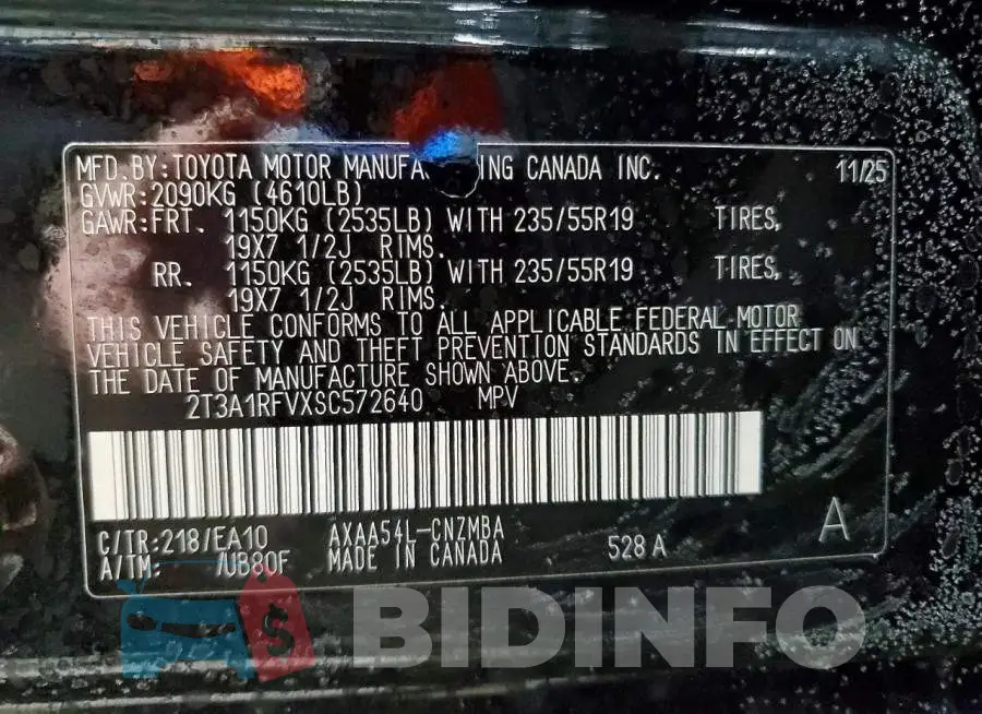 2T3A1RFVXSC572640 Photo# 13