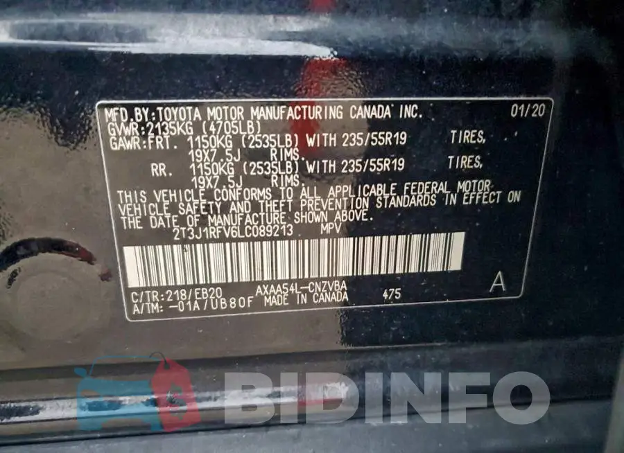 2T3J1RFV6LC089213 Photo# 13