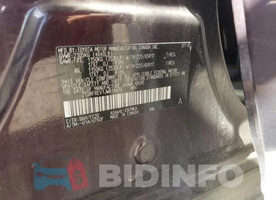 2T3RFREV1JW819479 Photo# 13