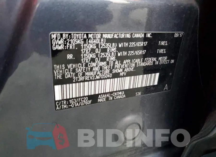 2T3RFREV2JW705040 Photo# 12