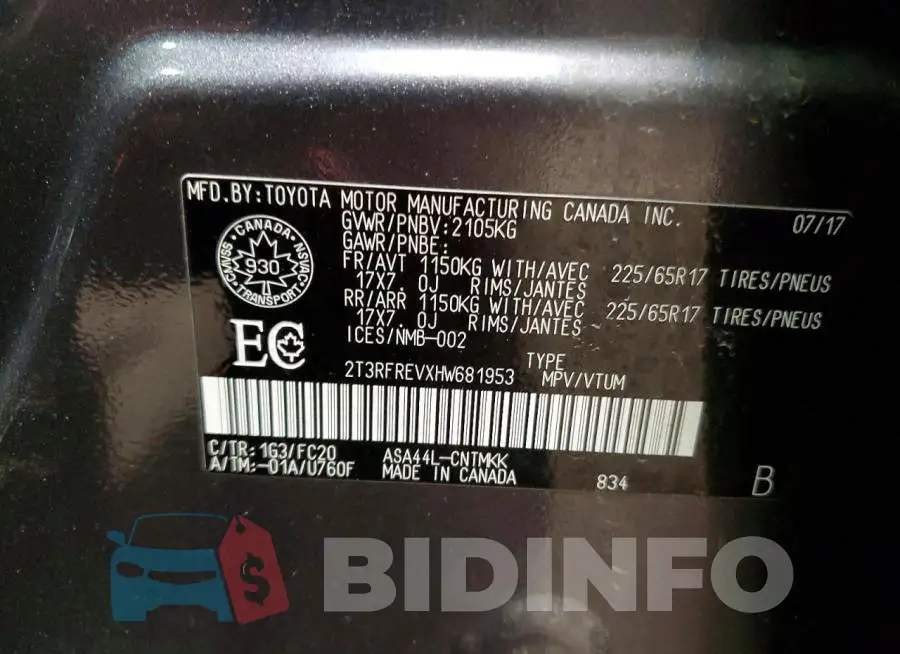 2T3RFREVXHW681953 Photo# 13