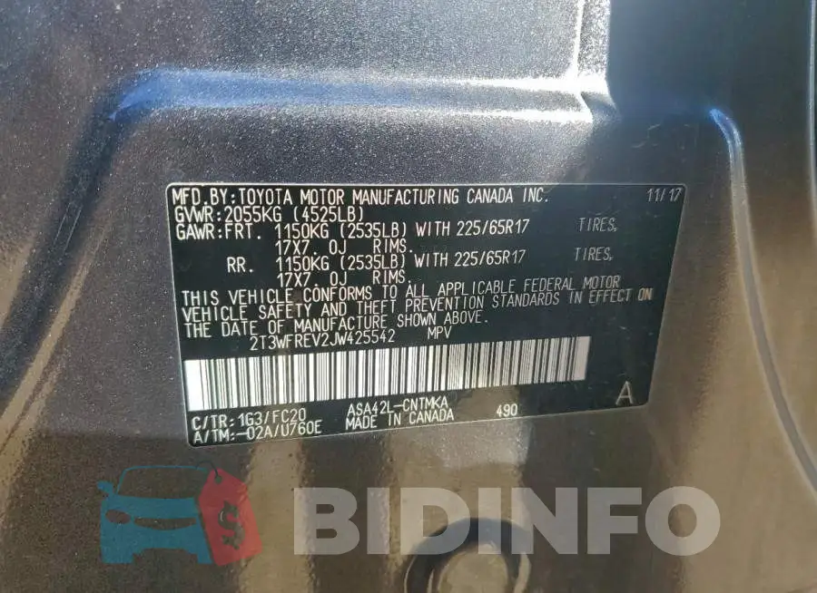 2T3WFREV2JW425542 Photo# 13