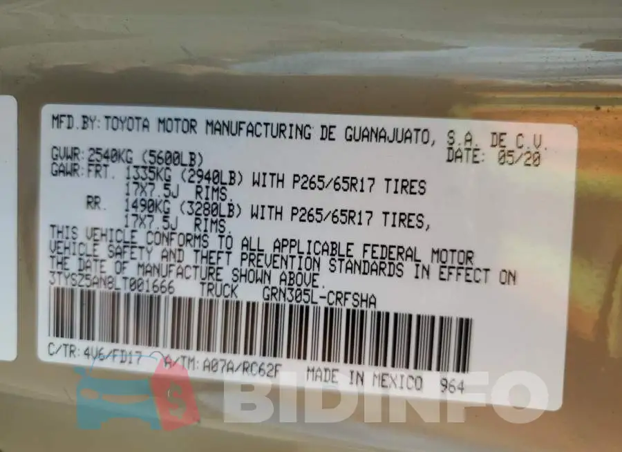 3TYSZ5AN8LT001666 Photo# 12