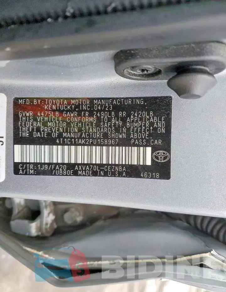 4T1C11AK2PU158967 Photo# 12