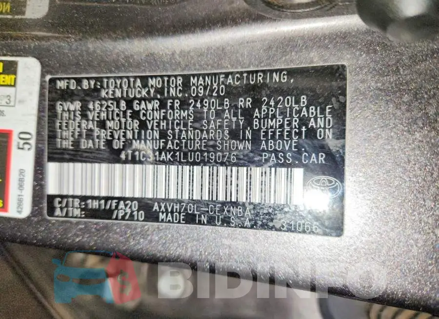 4T1C31AK1LU019076 Photo# 12