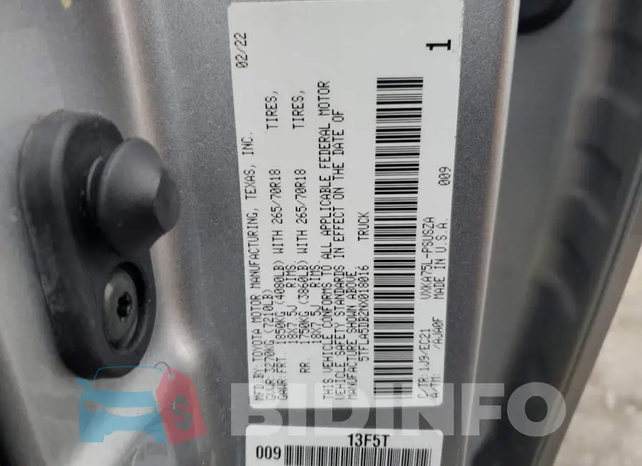 5TFLA5DB2NX018016 Photo# 13