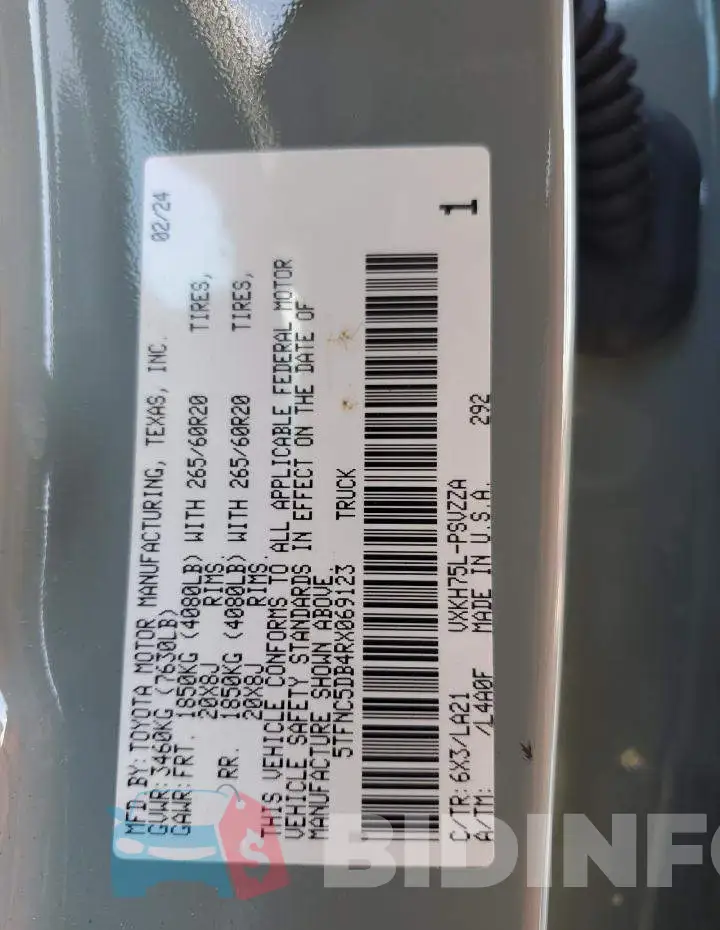 5TFNC5DB4RX069123 Photo# 13