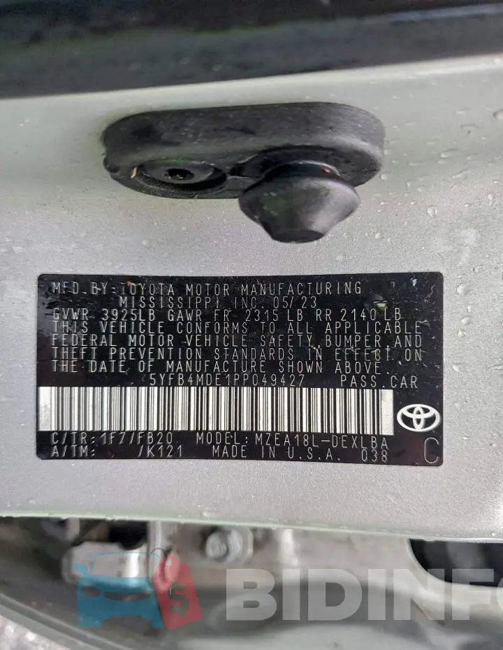 5YFB4MDE1PP049427 Photo# 13