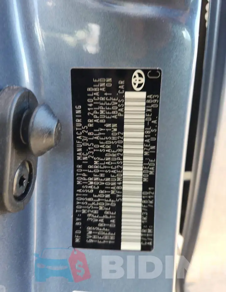 5YFB4MDE2SP287022 Photo# 12