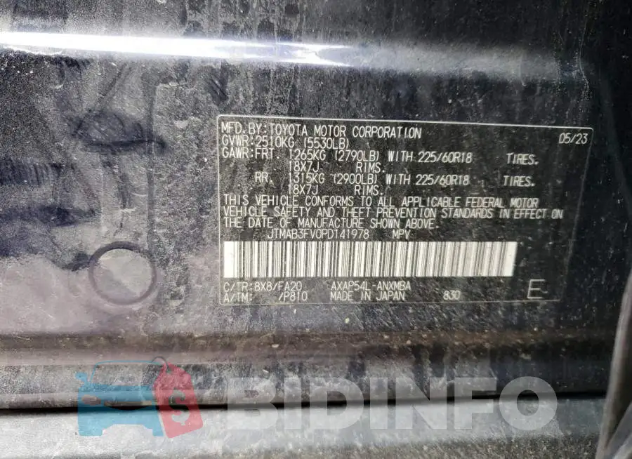 JTMAB3FV0PD141978 Photo# 14