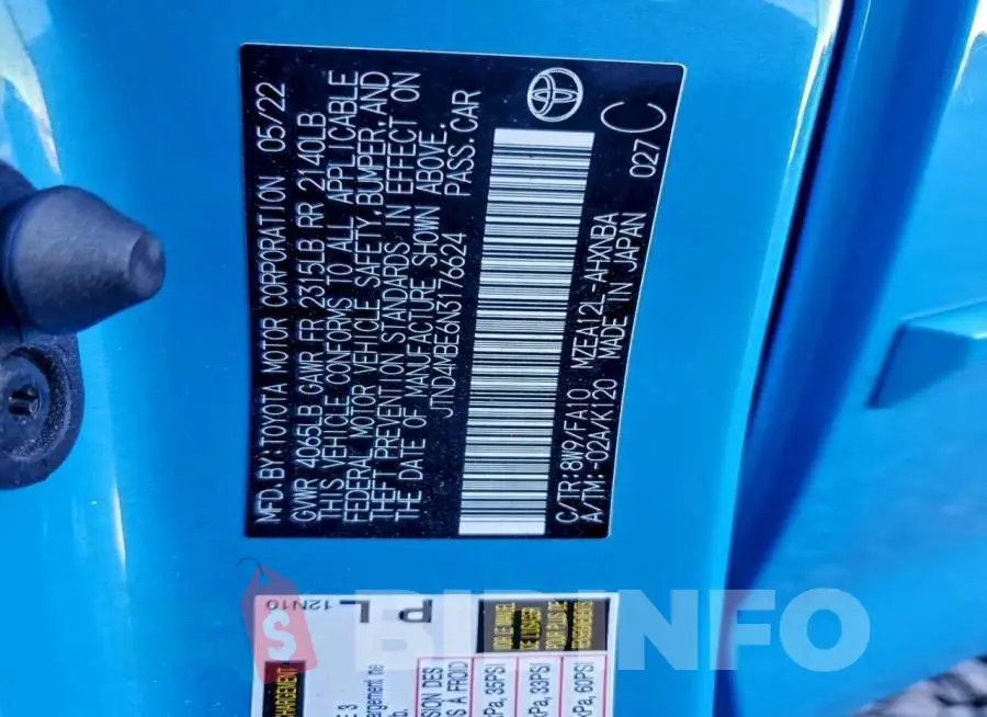 JTND4MBE6N3176624 Photo# 13