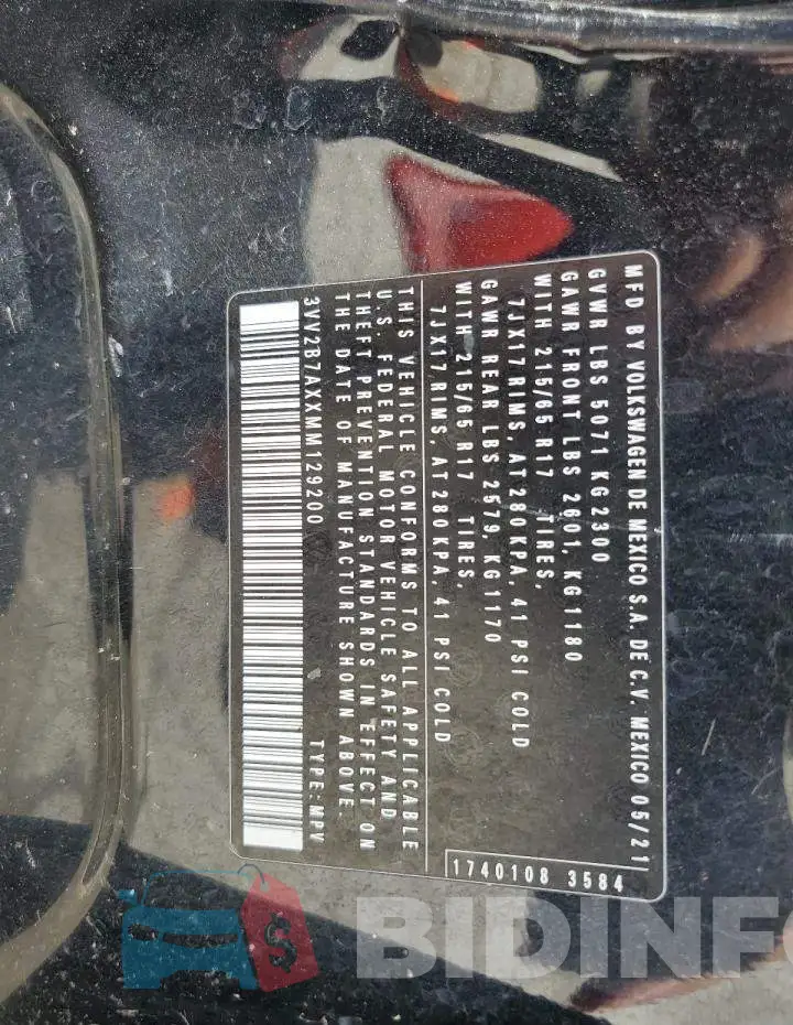 3VV2B7AXXMM129200 Photo# 13