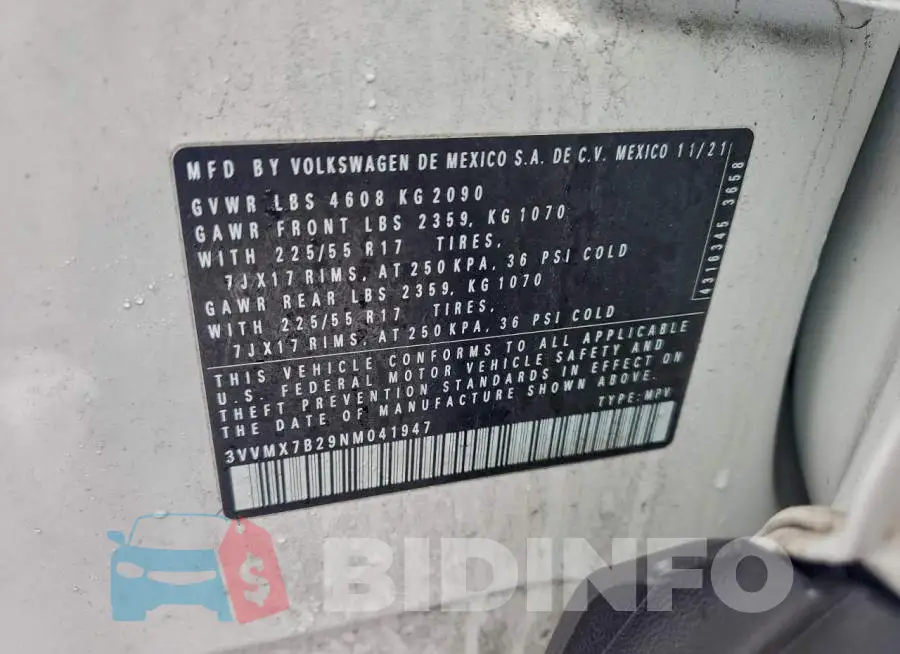 3VVMX7B29NM041947 Photo# 13