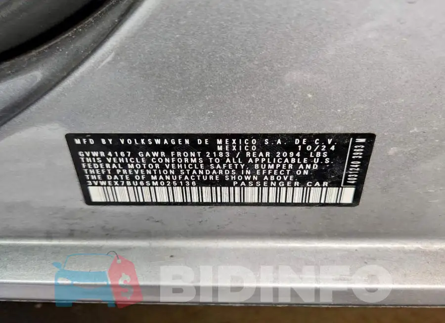3VWEX7BU6SM025136 Photo# 13