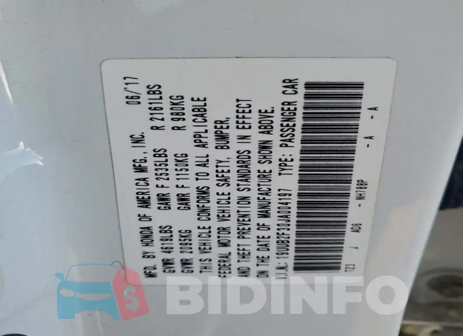 19UUB2F30JA004197 Photo# 13