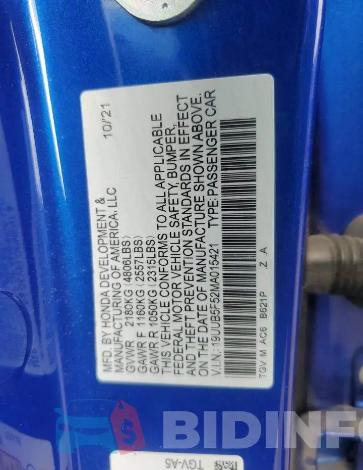 19UUB5F52MA015421 Photo# 12