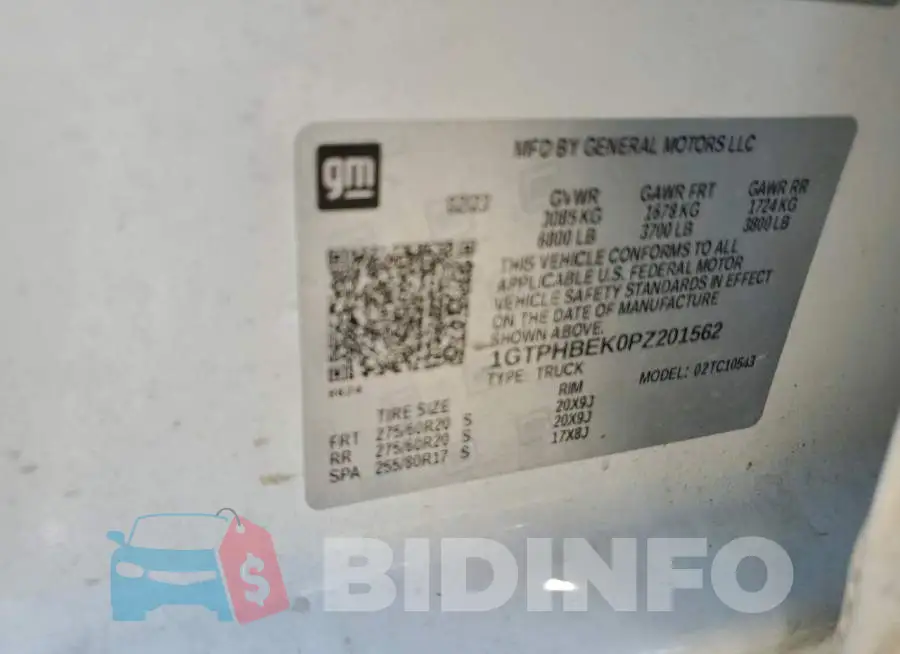 1GTPHBEK0PZ201562 Photo# 12