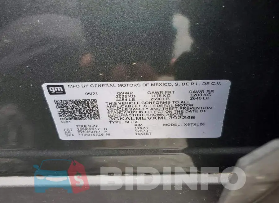 3GKALMEVXML392246 Photo# 12