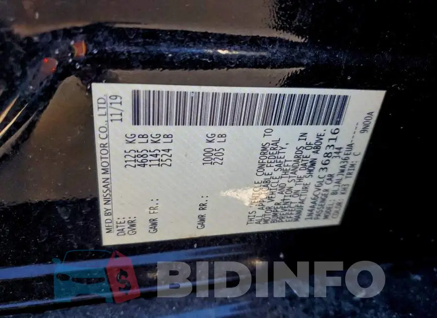 1N4AA6CV6LC368316 Photo# 12