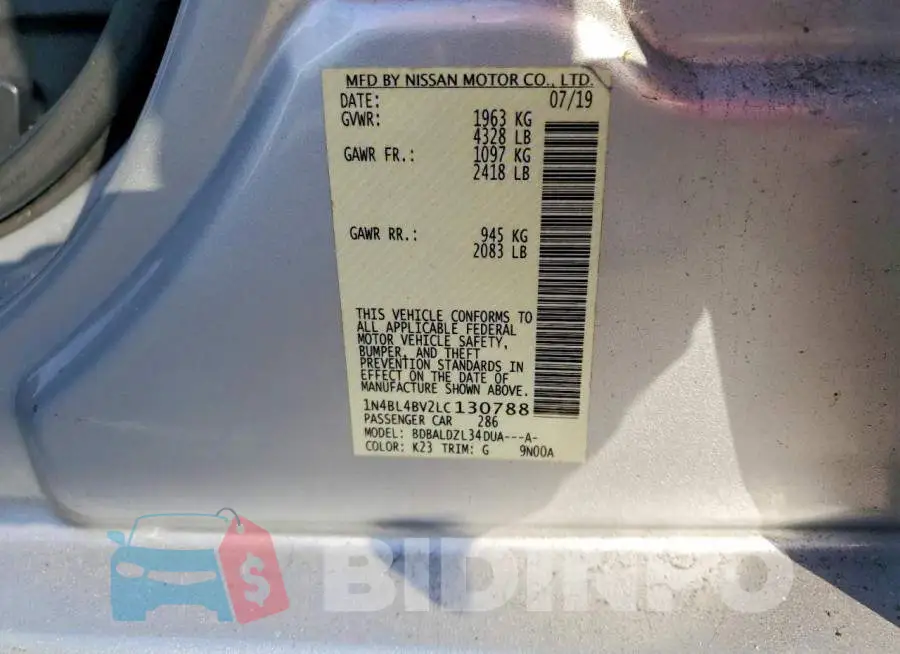 1N4BL4BV2LC130788 Photo# 12