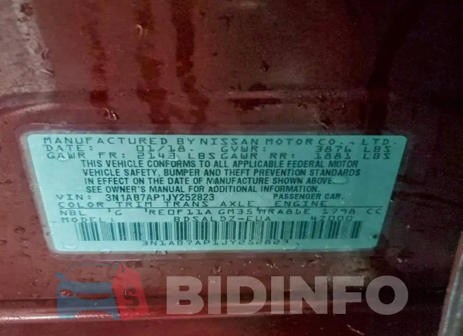 3N1AB7AP1JY252823 Photo# 12