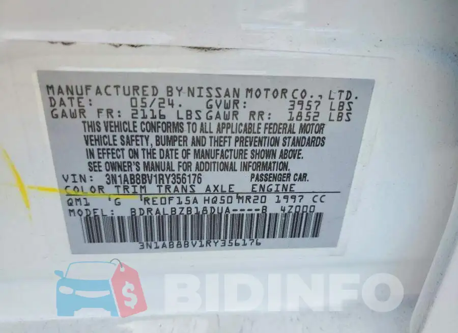3N1AB8BV1RY356176 Photo# 12
