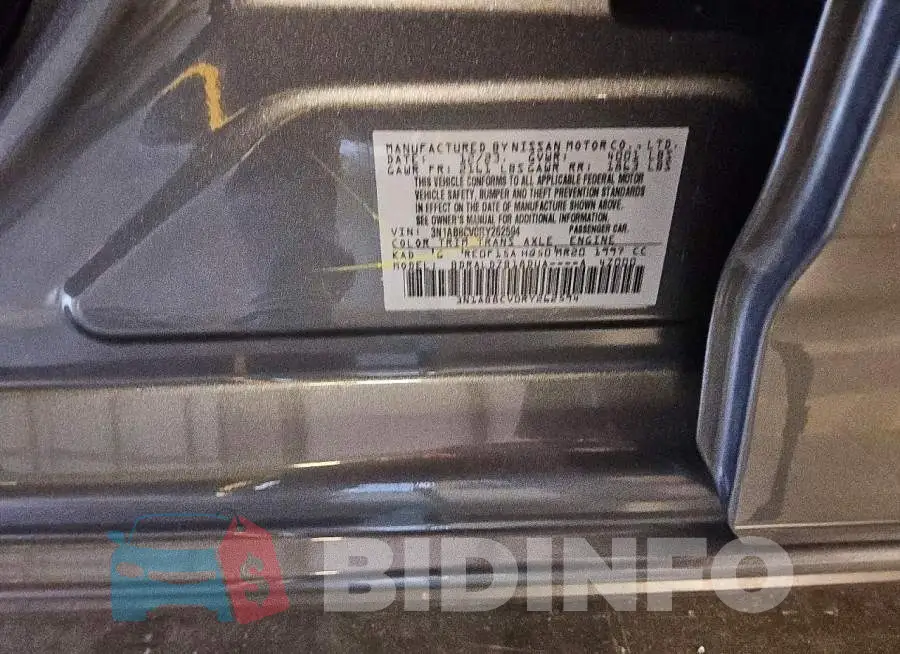 3N1AB8CV0RY262594 Photo# 7