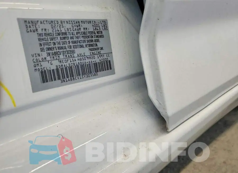 3N1AB8CV1SY303580 Photo# 12
