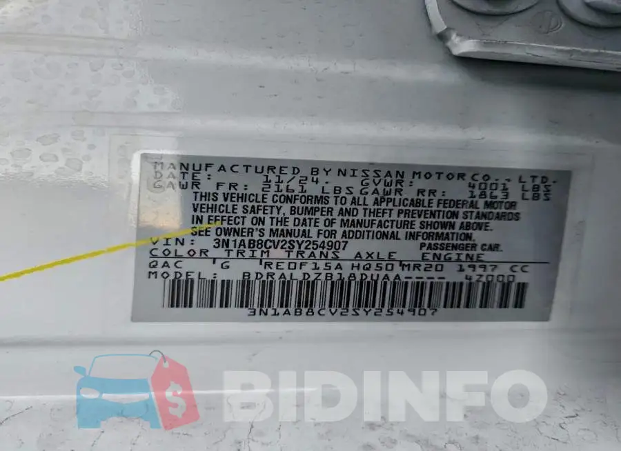 3N1AB8CV2SY254907 Photo# 13