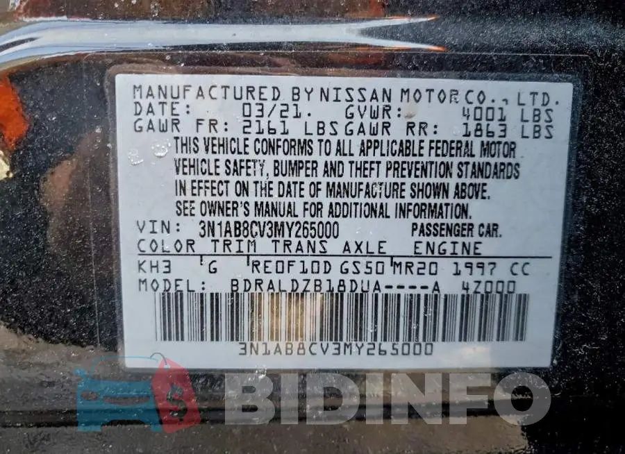 3N1AB8CV3MY265000 Photo# 12
