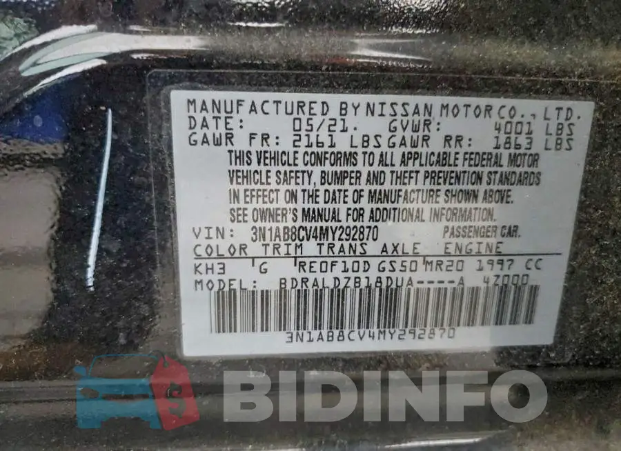 3N1AB8CV4MY292870 Photo# 13