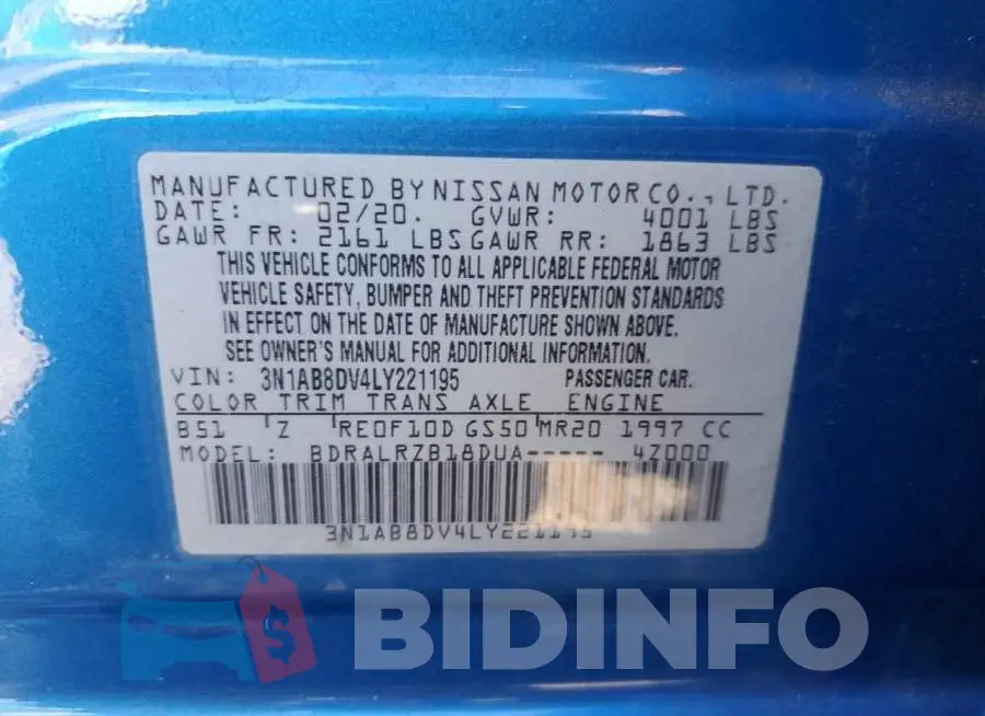 3N1AB8DV4LY221195 Photo# 12