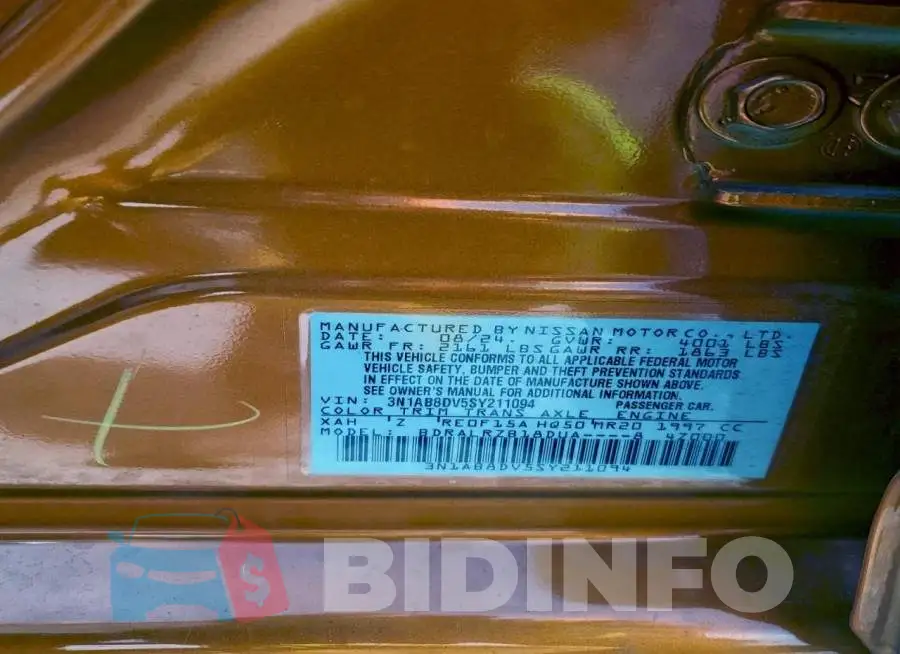 3N1AB8DV5SY211094 Photo# 12