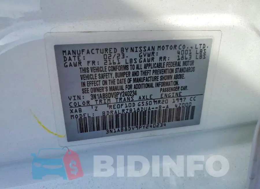 3N1AB8DV9PY240234 Photo# 12