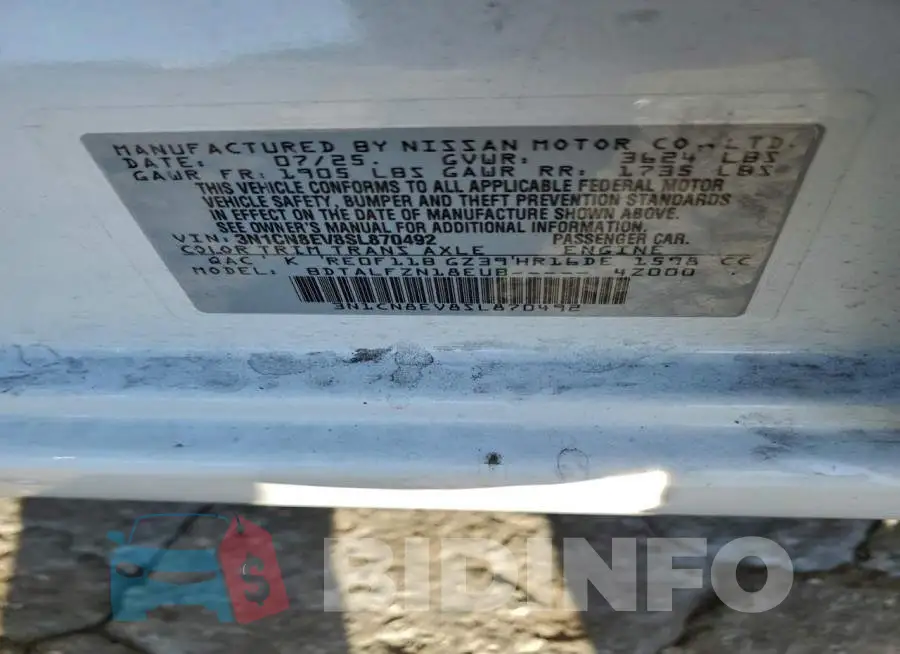 3N1CN8EV8SL870492 Photo# 12