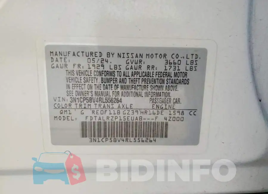 3N1CP5BV4RL556264 Photo# 12