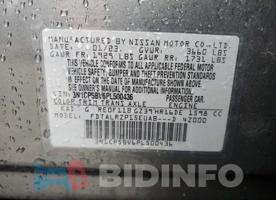 3N1CP5BV6PL500436 Photo# 13