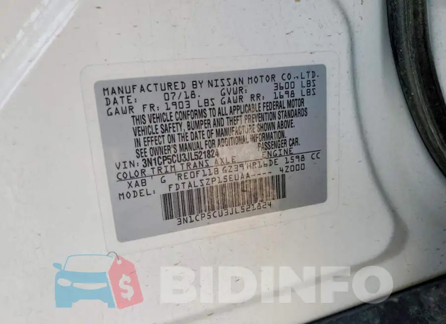 3N1CP5CU3JL521824 Photo# 12