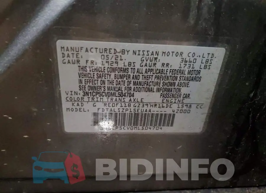 3N1CP5CV0ML504704 Photo# 13