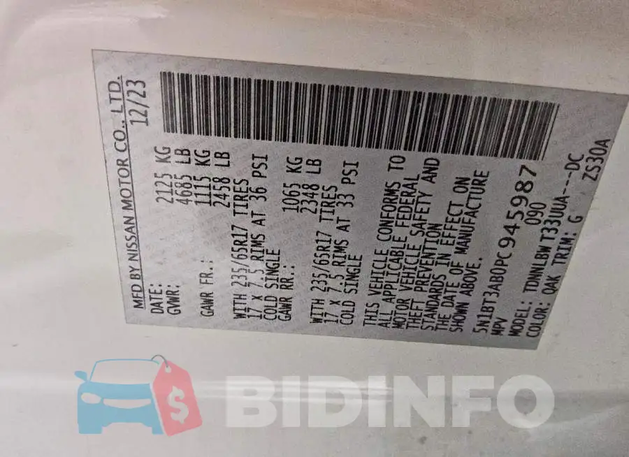 5N1BT3AB0PC945987 Photo# 13