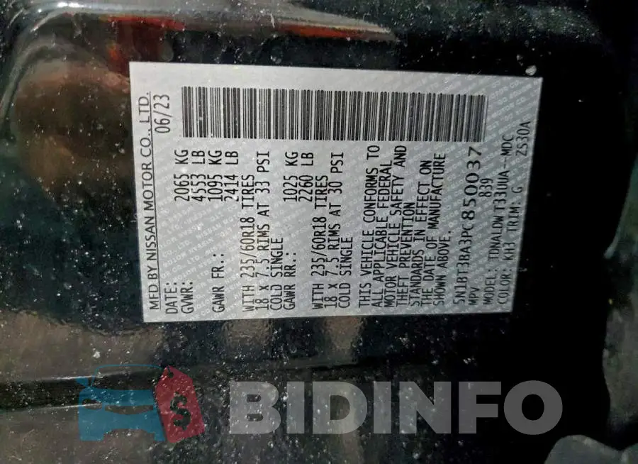 5N1BT3BA3PC850037 Photo# 13