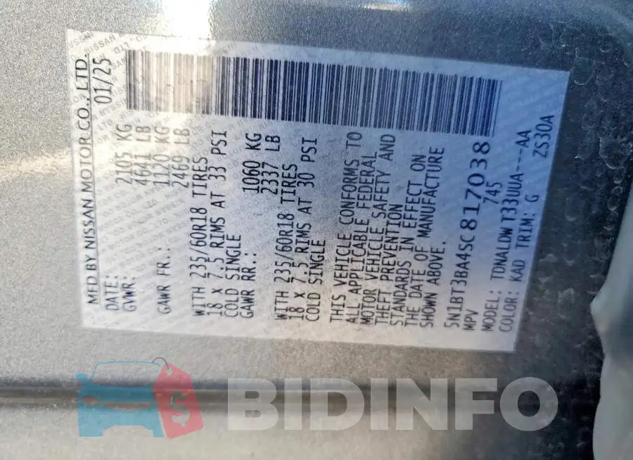 5N1BT3BA4SC817038 Photo# 14
