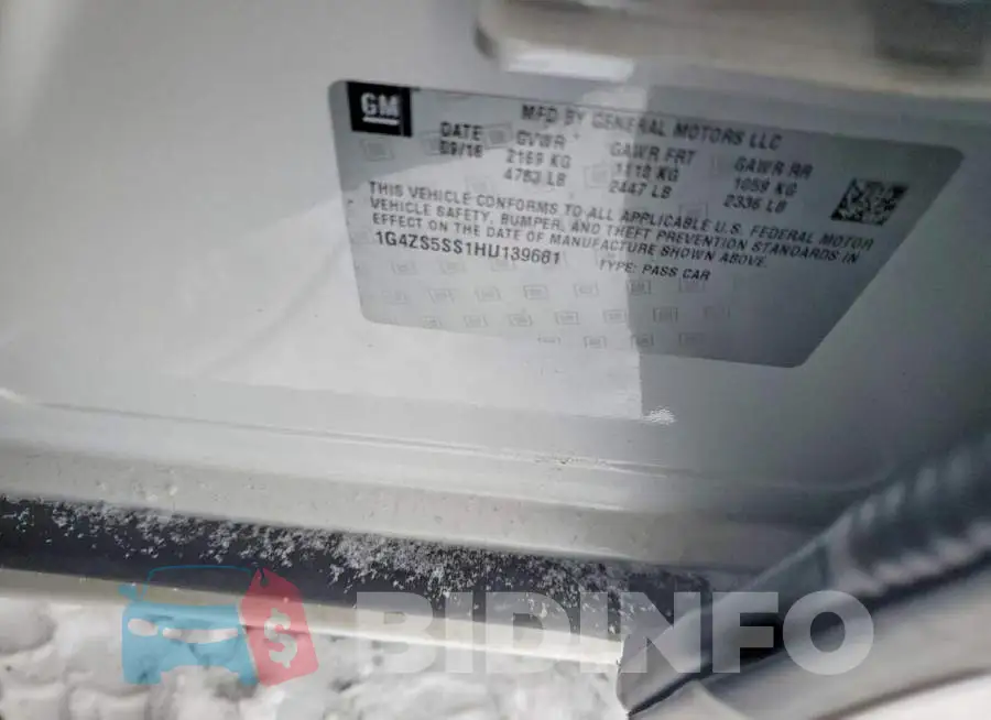 1G4ZS5SS1HU139681 Photo# 12