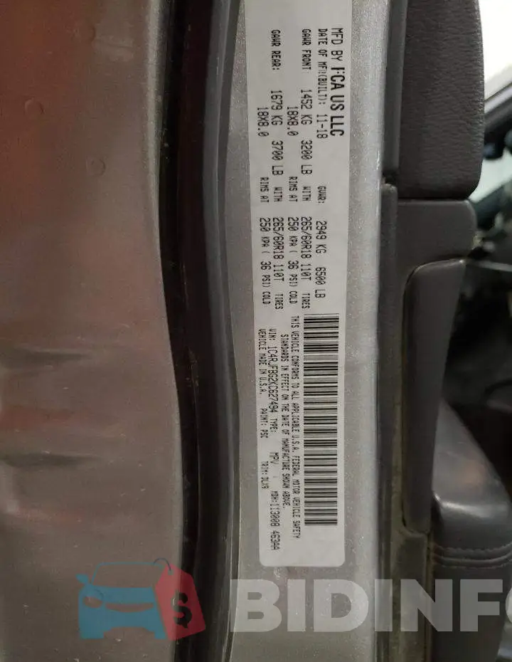 1C4RJFBG2KC627494 Photo# 13