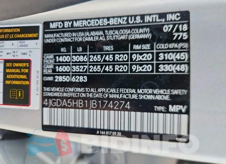 4JGDA5HB1JB174274 Photo# 14